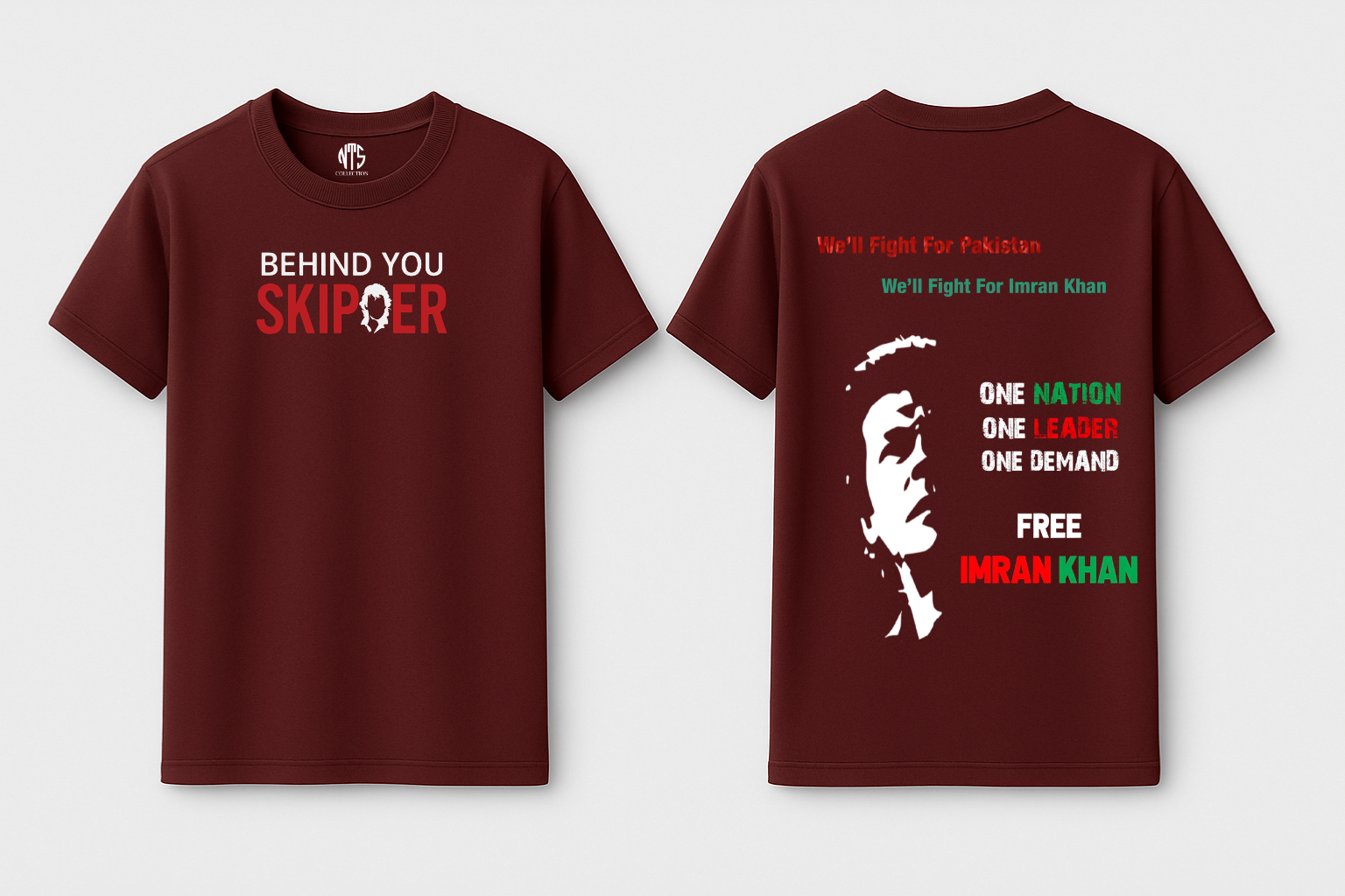 BEHIND YOU SKIPER Imran Khan T-shirt